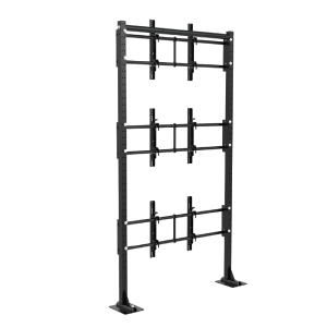 1x3 55 to 60 inch freestanding video wall monitors with bolt down