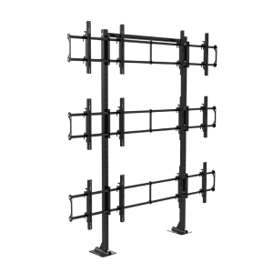 Freestanding 2x3 video wall display solutions for 46-60 inch screens, bolt-down design