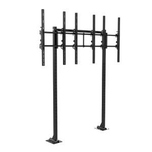 Freestanding 3x1 Portrait video wall monitors for 46-65 inch screens, bolt-down design