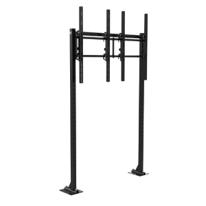 2x1 Portrait 46 to 85 inch freestanding video wall monitors with bolt down