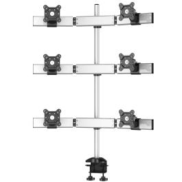Sixfold Pro Six Monitor Three Rows Desk Mount