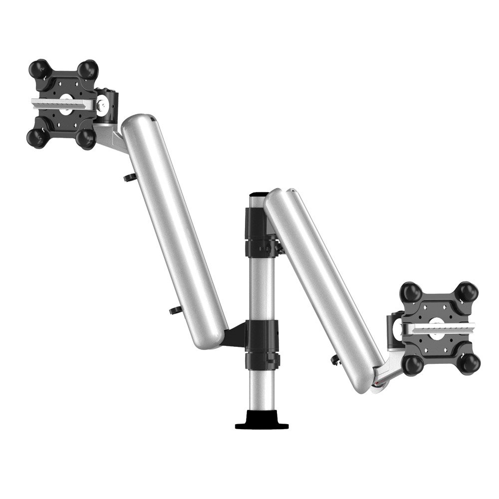 Dual Apple Monitor Mount with 7-1n-1 Base and Spring Arm