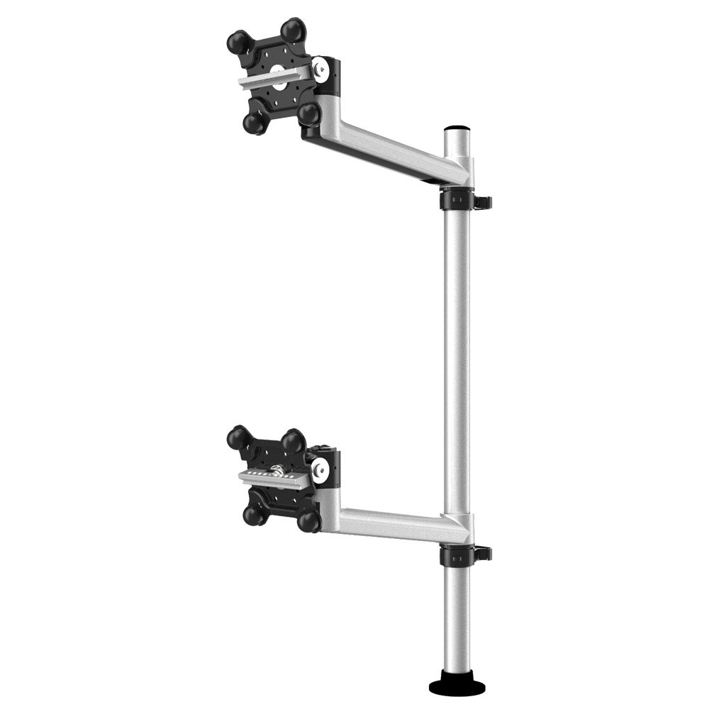 Vertical Dual Apple Monitor with 7-in-1 Base and Swivel Arm
