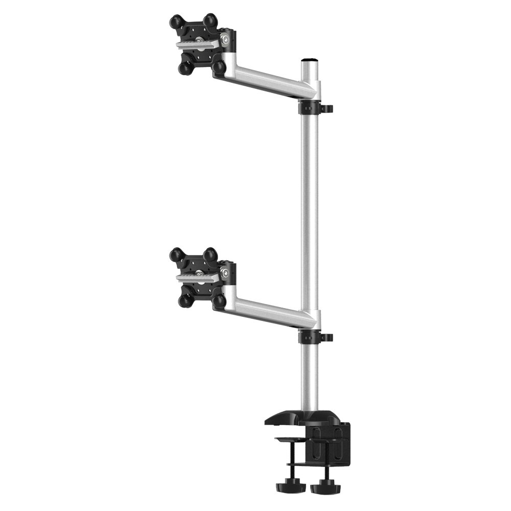 Dual Extension Arm Apple Monitor Desk Stacking Mount