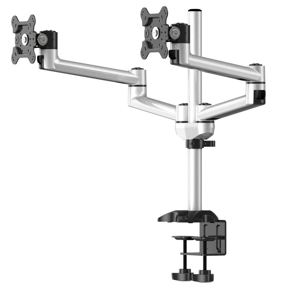 Side by Side or Back to Back Dual Monitor Desk Mount