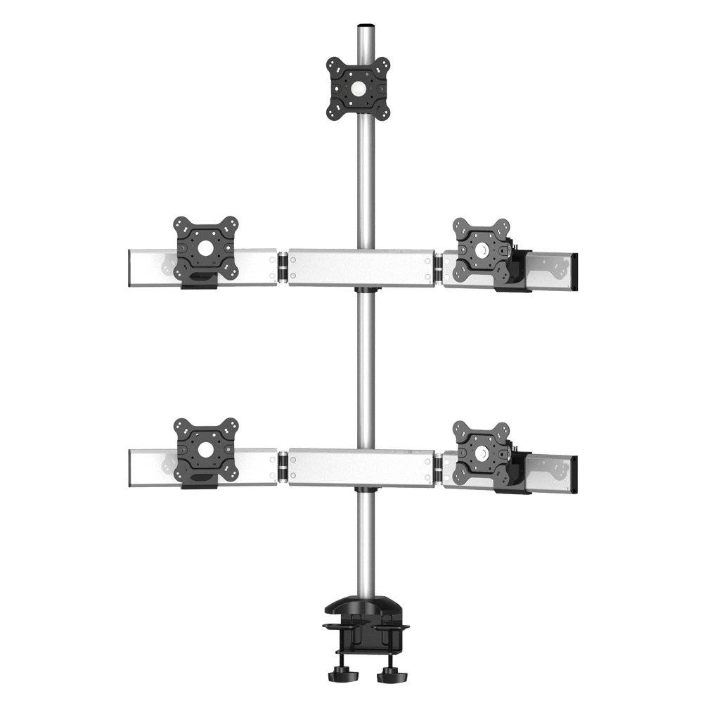 Sky High Extra Long Desk Monitor Mount for Five Monitors