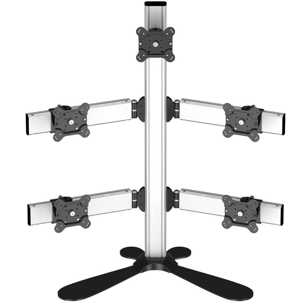 Sky High Extra Long Freestanding Monitor Mount for Five Monitors