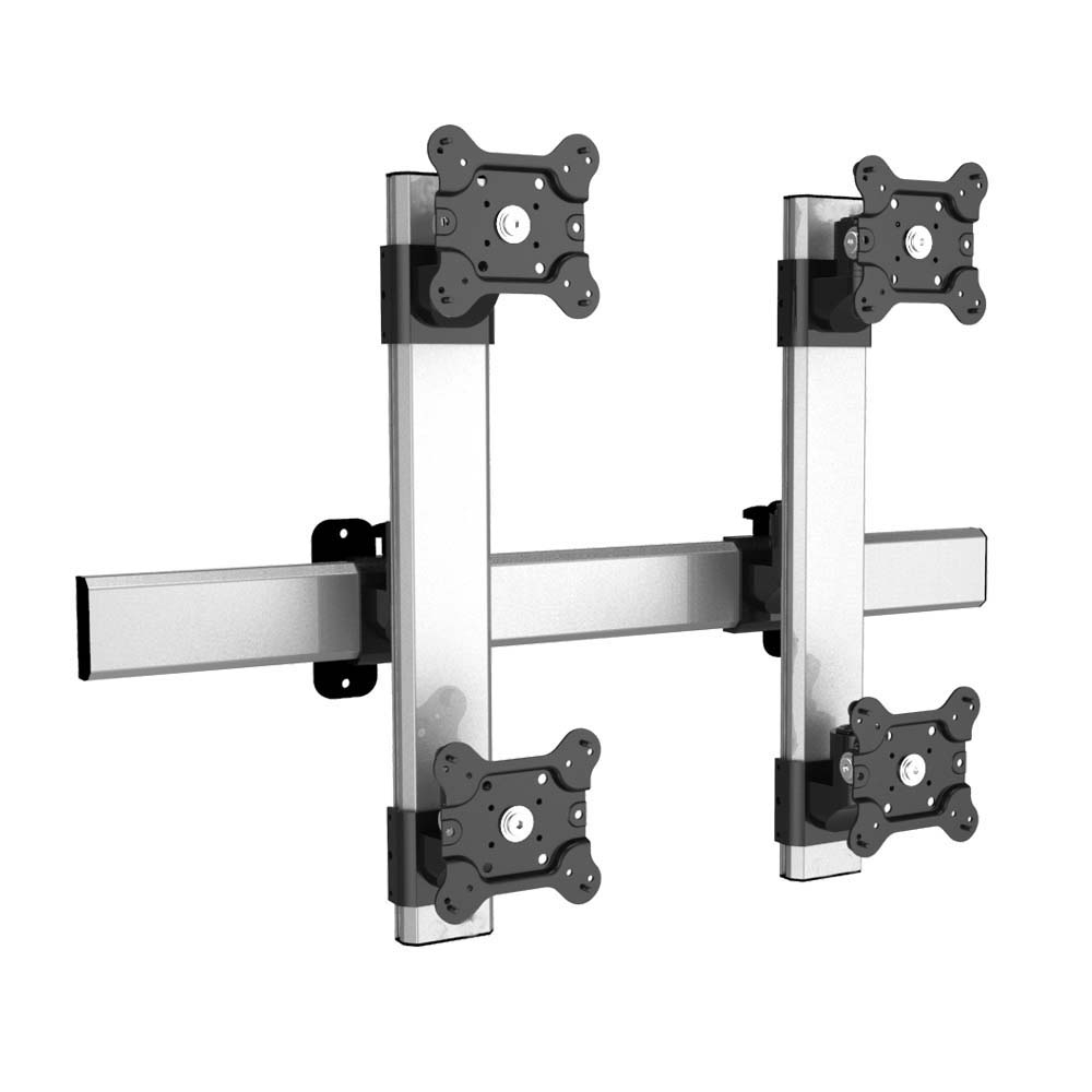 Master Your Workspace: Unleash Productivity with the Continews 4-Monitor 2x2 Wall Mount