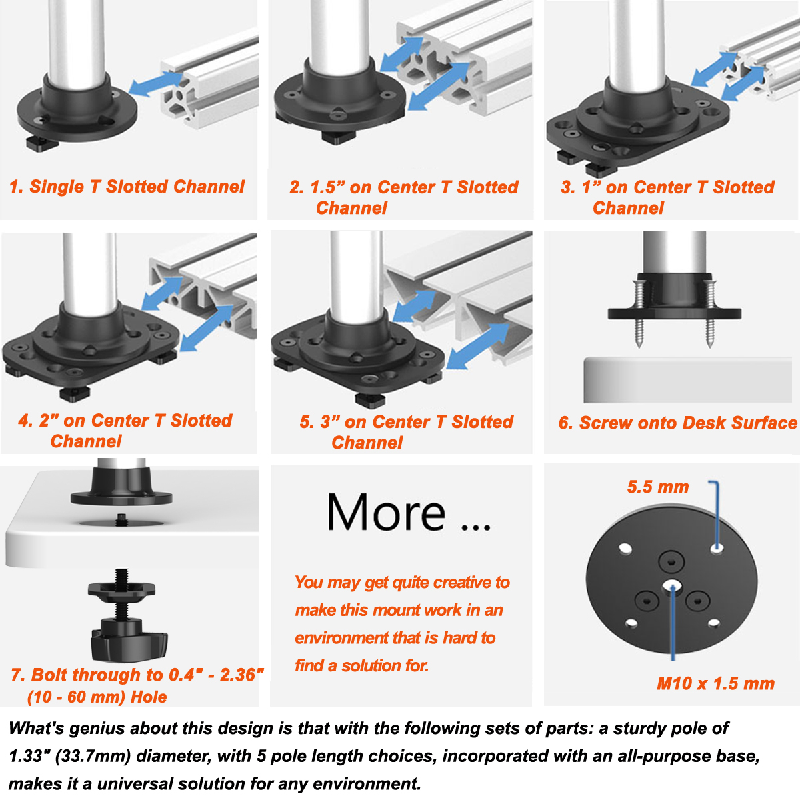 7 in 1 Base, Monitor Mounts